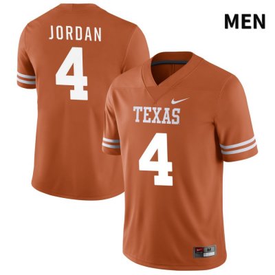 Texas Longhorns Men's #4 Austin Jordan Authentic Orange NIL 2022 College Football Jersey YFO51P5I